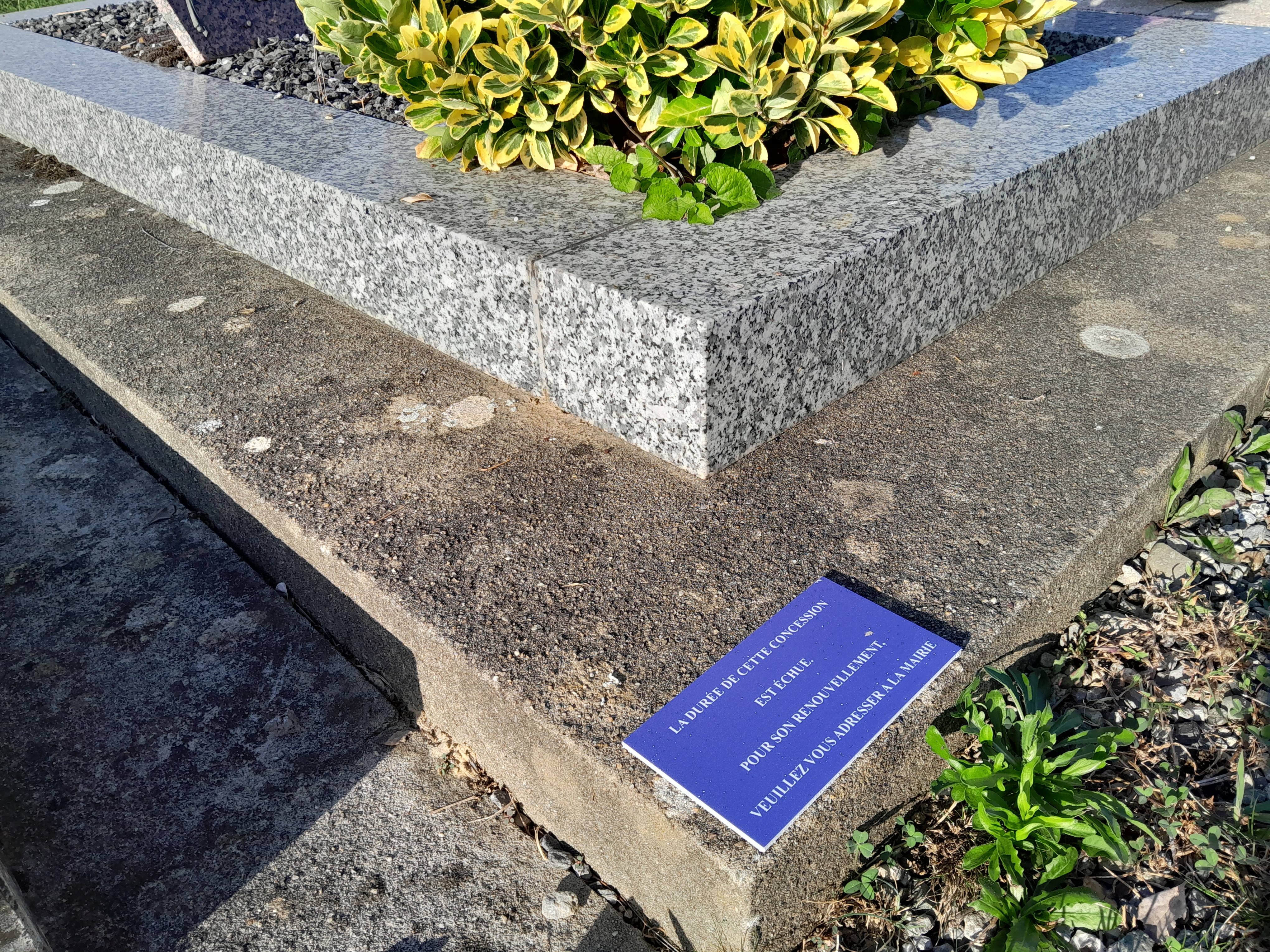 plaque fin de consession