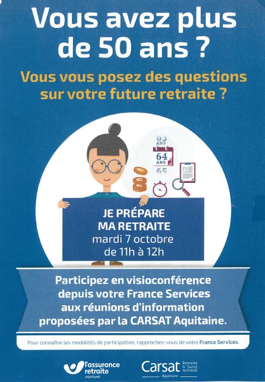 CARSAT VISIO CONFERENCE JE PREPARE MA RETRAITE
